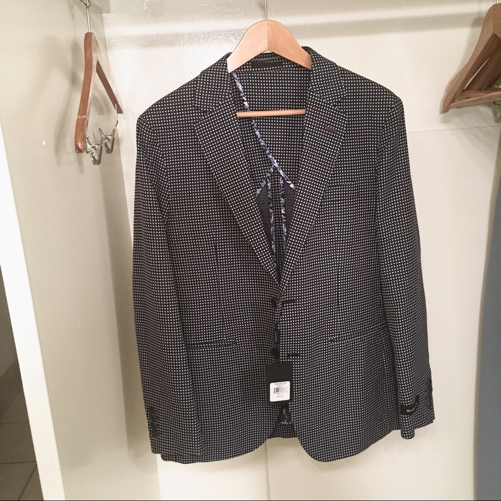 SALE Men's Bugatchi Blazer: 38R, Navy/Gray, NWT
